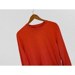 J.CREW Washed Long Sleeve Tee Crewneck Cotton T-Shirt Long Sleeve Orange Size Me